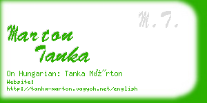 marton tanka business card